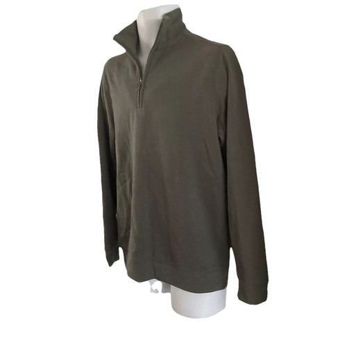 Croft & Barrow Mens Shacket Size Small Green Pullover Fleece Sweatshirt 1/4 Zip - Picture 8 of 8