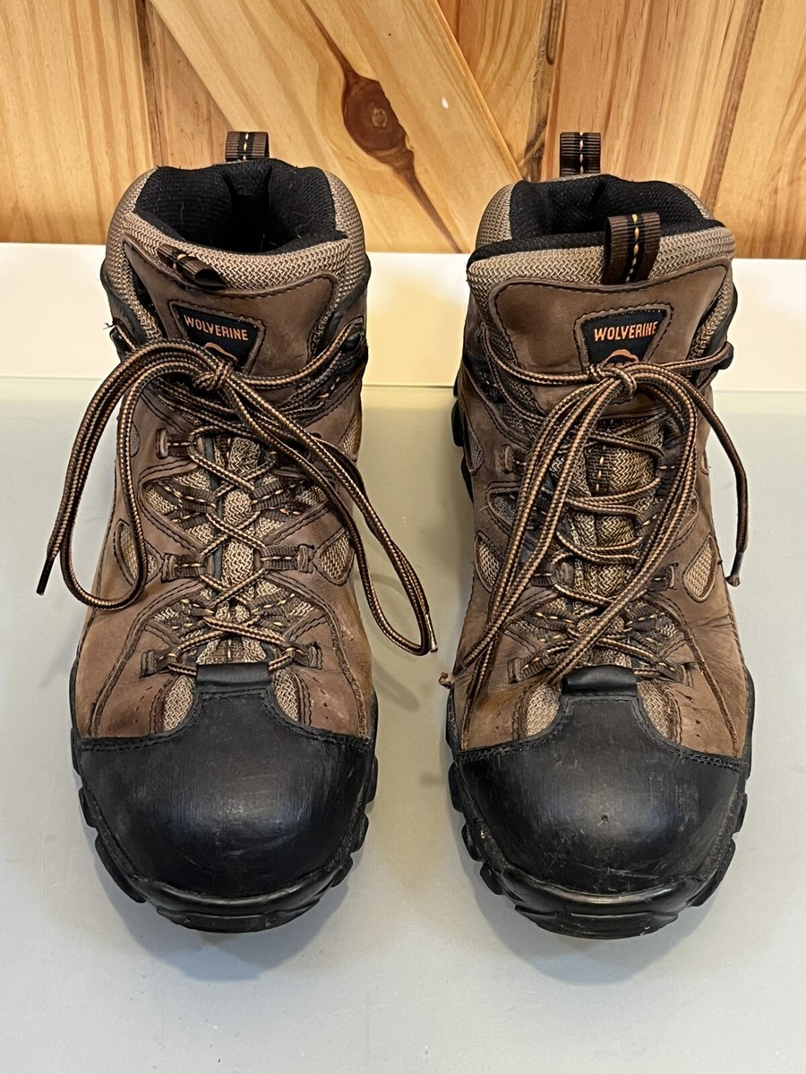 Wolverine Hudson Men\'s Leather Boots Size 9 Brown Steel Toe Work Hiking W02194 Amazon.com | Wolverine Men main image 3