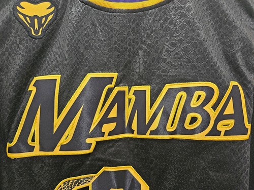 Kobe Bryant Basketball Jersey Black Mamba 8/24 Black Snakeskin Jersey Size SMALL - Imagen 4 de 10