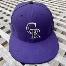 Colorado Rockies Alternate USA Made New Era 59FIFTY Purple Fitted Cap Hat 7 1/4