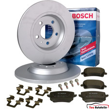 BOSCH Bremsscheiben + Bremsbeläge hinten Audi Q3 VW CC B6 B7 Tiguan 2.0 TDI TFSI
