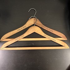 2x Vintage Carillon Hotel Antique Wood Coat Clothes Hanger Miami Beach Florida