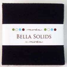 Moda Bella Solids 9900PP 99 5" Charm Pack Black 