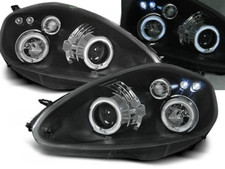 Coppia fari Fiat Grande Punto 05-08 angel eyes nero
