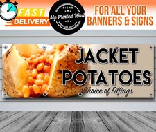 Jacket Potato PVC Banner for Shop, Cafe, Kiosk etc 6 x 2