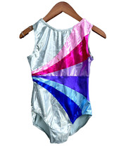 Balera Leotard METALLIC Geometric Gymnastics Dance Ballet sz Girls XL