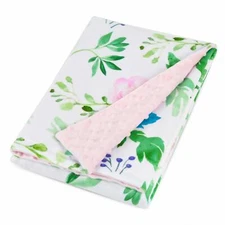 Boritar Baby Blanket Super Soft Minky Floral Multicolor Printed Blanket 30"x40"