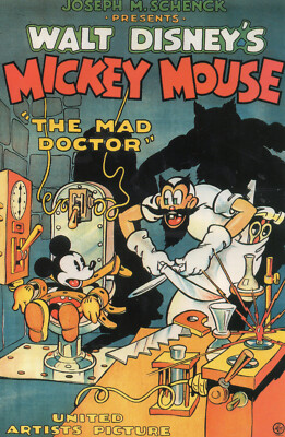 The mad doctor - Mickey Mouse - Disney / Plakat United Artists 17 x 26 cm
