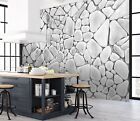 3D Gray Stone R9093 Wallpaper Wall Mural Self-adhesive Removable Luna