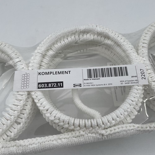 New Ikea Komplement Scarf Hanger Rack Ivory Clothes + Closet Organizer 18 Holes - Picture 3 of 3