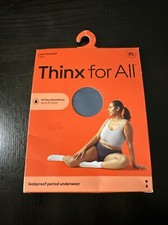 Thinx for All Period Underwear Lace Trim Brief Xl Storm/blea