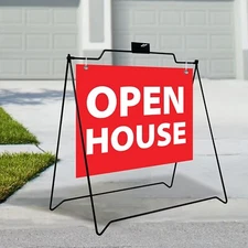 High Quality Metal BLACK A-Frame Sign Holder 22" x 18"  - 2 UNIT（FRAME ONLY）