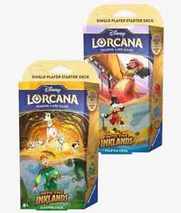 Disney Lorcana Into the Inklands Starter Deck Set of 2 - Brand New - In Stock!