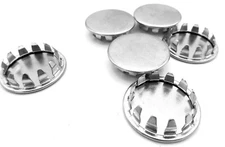 Nickel Plated Steel Cap For 7/8" Hole Push In Tubes Pipe All Weather Marine Uses