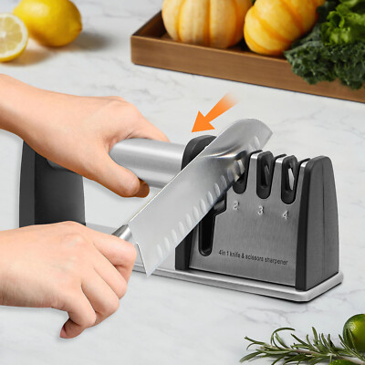 Manueller Messerschärfer 4-Stufen Messerschärfer Manual Kitchen Knife Sharpener
