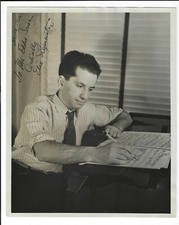 Elie Siegmeister Signed Photo 1950 / Autographed American Composer