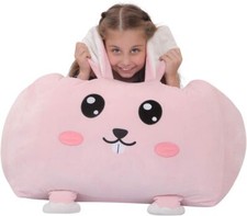 Stuffed Animal Storage Furry Bean Bags Kid Room Decoration Soft Plush COVER ONLY