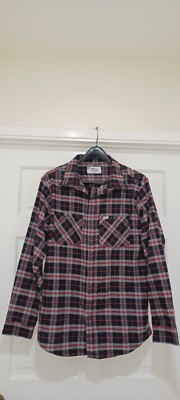 In-N-Out Burger Official Flannel Button Down Shirt Size XL Red Black Gray