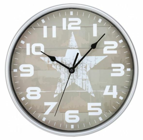 Timekeeper 10" Diameter Star Wall Clock Hour Min Sec Lightweight From USA Seller