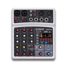 BOMGE 4 Channel dj Bluetooth Audio Mini Mixer with Effects, USB Interface, St...