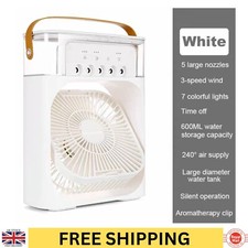 Portable Air Conditioner Cooling Fan Humidifier Ice Cold Adjustable USB Powered