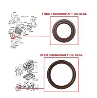 FüR Mitsubishi Pajero Shogun V26/V46 4M40 2.8TD Vorne Heck ÖL Kurbelwelle Seal
