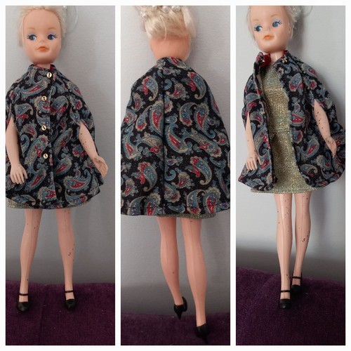 Hand Sewn Sindy 4 Piece Combo, Glittery Fabric, 1 Off, Doll & Shoes Not Included - Picture 3 of 8