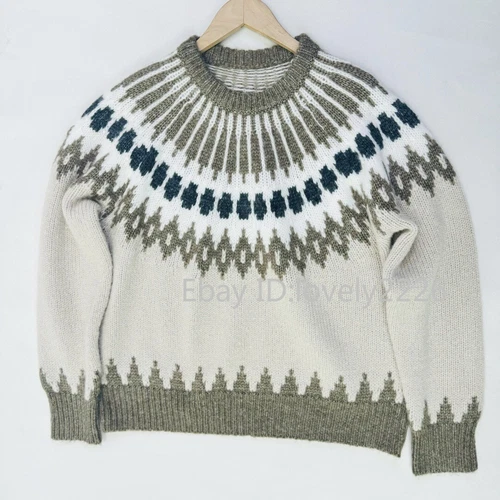 Nili Lotan Womens Autumn Warm Vintage Crew Neck Fashion Knitted Sweater - Picture 14 of 18