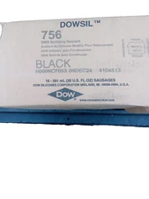 Dowsil 756  black sealant - 20 oz  5  sausages 5  756BLS EXPIRED