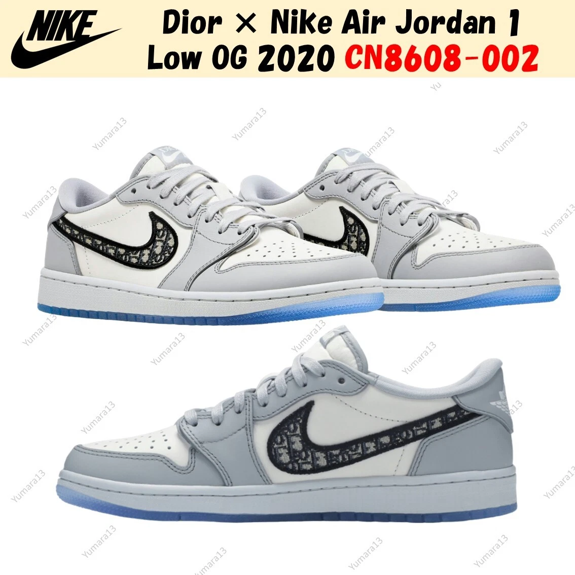 Dior x Air Jordan 1 Low Gray for Sale | Authenticity Guaranteed | eBay