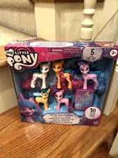 Hasbro ~ MY LITTLE PONY ~ 5 Pony figure set ~Unicorn Party  ~10 Accessories 2021