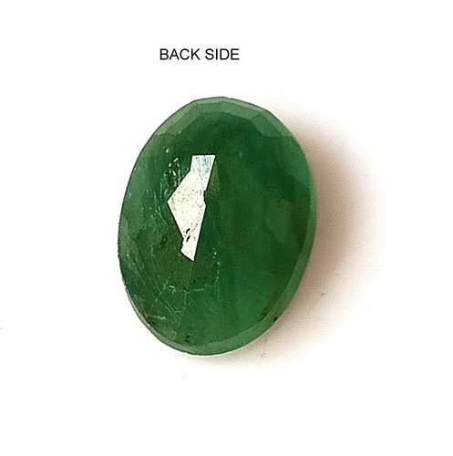 Natural Green Emerald 9X12 MM Oval Faceted Zambian Untreated Gemstone 3.80 Carat - Picture 5 of 6