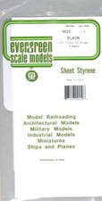 Evergreen Scale Models 9010 .010" x 6" x 12" Polystyrene Sheets  Pack of 4 
