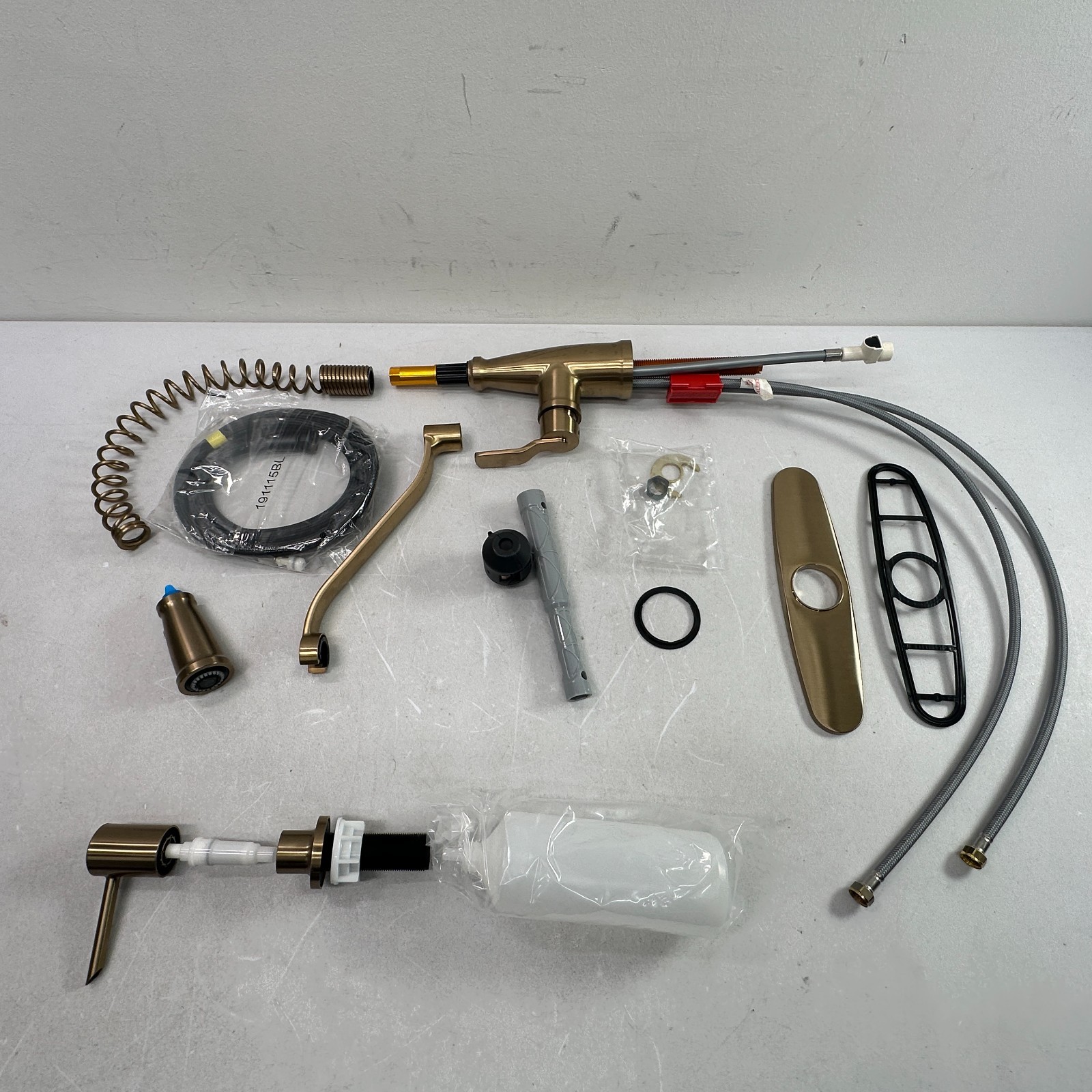 Moen Nolia Pull Down Kitchen Faucet w Soap Dispens Brushed Bronzed Gold 87886BZG