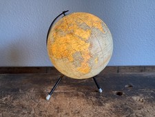 Globe Terrestre en Verre Illuminé Carte Taride Georg Philip & Son LTD 1963