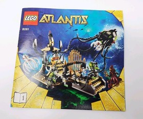 Lego 8061 Atlantis Gateway of the Squid w Minifigures 90% Complete Squid Divers
