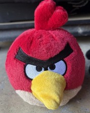 Pre-Owned Angry Birds RED Bird 5" Plush Toy, 2010 No Sound