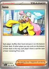 Iono 185/193 Uncommon SV02 Paldea Evolved LP Pokemon Card