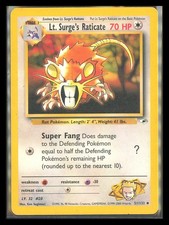 Pokemon Lt. Surge's Raticate Gym Heroes 51/132 Unlimited HP Free Shipping on eBay