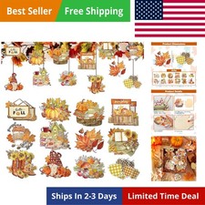 24 Pieces Fall Ornaments for Tree Fall Thanksgiving Tree Decorations Pumpkins Le