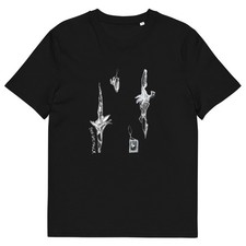 T-shirt Sadie Greyduck nera unisex cotone biologico creatore 2.0