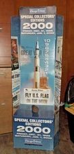 Vintage Chicago Tribune cardboard newspaper display Rocket, Y2K, 1999-2000