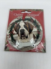 Saint Bernard 3 1/2" Dog Ceramic Christmas Ornament by E S Pets 550-17FB