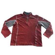 Kuhl Quarter Zip Fleece Kids Large 14  16 Red Pullover Kashmira Outdoor Hiking