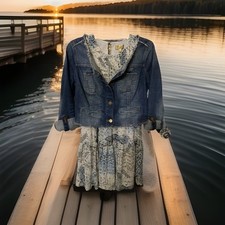 Princess Vera Wang Dress Small Woman / XL Girls Denim Jacket med./ xxL Girls