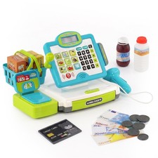 Kids Toy Cash Register with Scanner Play Food Supermarket Till Role Play Shop