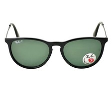 Ray-Ban Sunglasses RB4171 Erika Black Frame Polarized Green Lens 54mm for Women