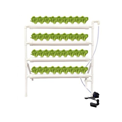 36-Pod Hydroponic Plant Growing System   PVC Vertical Soilless Indoor/Outdoor...