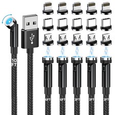 Magnetic Charging Cable, 540  Rotating Magnetic Phone Charger 6-Pack, 3ft/3f...