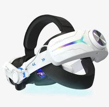 NEW White Meta Quest 3 And 3s Battery Head strap 12000Mah With RGB LIGHT CONTROL